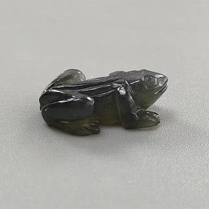 Labradorite Hand Carved Frog For Jewelry
