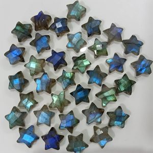Labradorite Star Shape Carved Gemstone