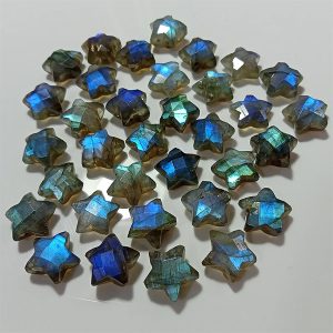 Labradorite Star Shape Carved Gemstone