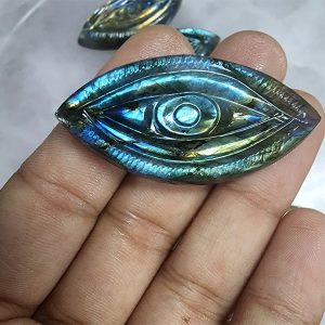 Labradorite Evil Eye, Stone eye, Labradorite carving gemstone