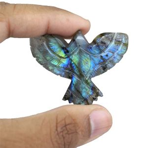 Crystal Labradorite Eagle Bird Carved