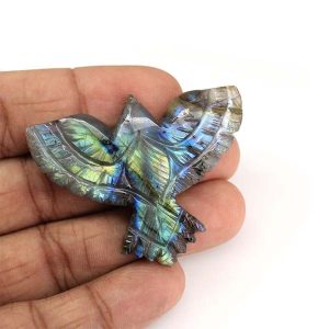 Crystal Labradorite Eagle Bird Carved