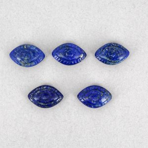 Lapis Lazuli Evil Eye Carving, Marquise Stone