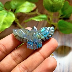 Natural Labradorite Carving Eagle Bird