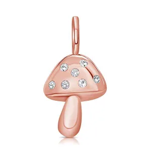 14K GOLD & DIAMOND MUSHROOM CHARM