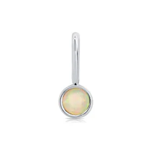 14K GOLD & OPAL TINY CIRCLE CHARM