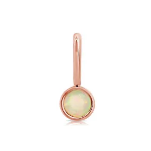 14K GOLD & OPAL TINY CIRCLE CHARM