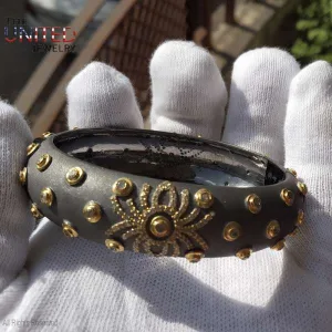 Handmade 925 Sterling Silver Designer Pave Diamond Bangle, Silver Designer Pave Diamond Bangle Jewelry For Women's