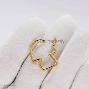 Mushroom Shape Charms Holder, Silver Push Lock, Silver Enhancer Jewelry, Charm Holder Pendant, Link Push Lock, Handmade Mushroom Shape Charm holder Lock Jewerly