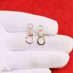 925 Sterling Silver Charm Holder, Watch Chain Clip, Dog Clip, Swivel Clip, Charm Hanger, Enhancer Lock