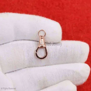 925 Sterling Silver Charm Holder, Watch Chain Clip, Dog Clip, Swivel Clip, Charm Hanger, Enhancer Lock