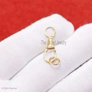 Handmade 14k Gold Swivel Lock with Connector, Gold Swivel Lock with Connector, Swivel Lock with Connector Jewelry, Handmade Swivel Lock