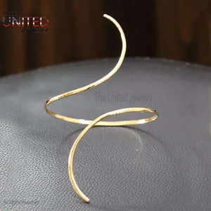 Handmade Sterling Silver Forearm Bangle Jewelry For Women's, Silver Forearm Bangle, Designer Silver Handmade Forearm Bangle Jewelry