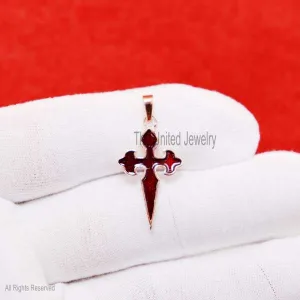 925 Sterling Silver Enamel Cross Pendant, Enamel Cross Pendant, Enamel Cross Pendant, Silver Cross Pendant, Handmade Silver Jewelry