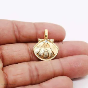 Silver Necklace Pendant, Dainty Sea Shell Charm, Seashell Charm, Under the sea Beach Jewelry Inspired Charm