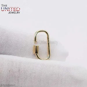 Handmade Sterling Silver Designer Carabiner Lock Jewelry, Silver Carabiner Lock Jewelry, Carabiner Lock Jewelry