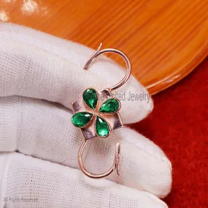 925 Sterling Silver Rose Gold Plating Padlocks, Silver Padlock Clasp Lock, Emerald Padlock, Emerald Padlock, Emerald Padlock Jewelry Wholesale