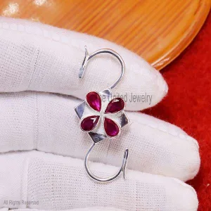 925 Sterling Silver Padlocks, Silver Padlock Clasp Lock, Ruby Padlock, Ruby Padlock, Ruby Padlock Jewelry Wholesale, Silver Ruby Padlock