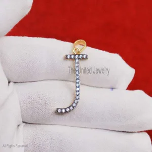 925 Sterling Silver Gemstone Alphabets A to Z Pendant, Gemstone J Alphabet Pendant, Silver J Letter Pendant, Handmade Jewelry