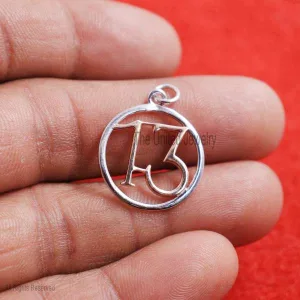13' Luck Charms, Silver 13 Luck Charms Pendant Jewelry, Sterling Silver Lucky Charms, Handmade 13 Charms Pendant