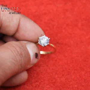 18k Gold Double cut Diamond Ring, 18k Gold full cut Diamond Ring, full cut Diamond Ring, Diamond Ring, Engagement Ring, 18k Handmade Jewelry