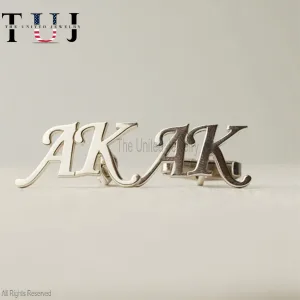 925 Sterling Silver Handmade Custom Letter Men's Cufflinks Jewelry