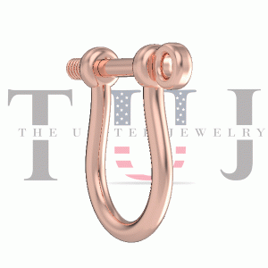 Rose Gold Plating Shackle Lock, 925 Sterling Silver Handmade Shackle Lock Fine Jewelry, Silver Shackle Lock