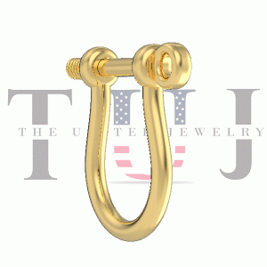 Yellow Gold Plating Shackle Lock, 925 Sterling Silver Handmade Shackle Lock Fine Jewelry, Silver Shackle Lock