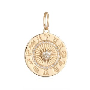 14K Zodiac Sign Charm, Diamond Scorpio charm, Diamond Libra Charm, Diamond Zodiac Pendant, Aries charm, Capricorn charm, Pisces Charm, Virgo