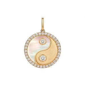 Mother of Pearl and Gold Medallion