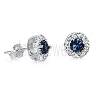 925 Sterling Silver cubic zircon Stud Earrings