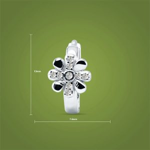 Daisy Flower Hoop Earrings Precious Jewellery For Women