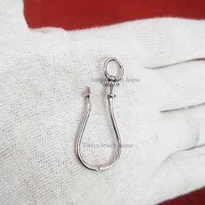 14k Yellow Gold Plating Charms Holder Lock, Jewelry Lock, Enhancer Lock, 925 Silver Enhancer, Silver Charms Holder