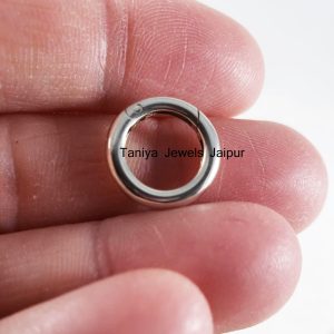 Sterling Silver Round Push Lock, Jewelry Connector Round Lock, Ball Enhancer Lock, 925 Silver Enhancer, Silver Charms Holder